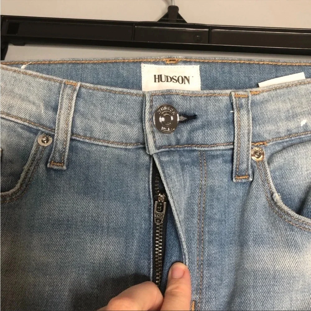 Hudson Zoeey High Rise Cut Off Boyfriend Jeans